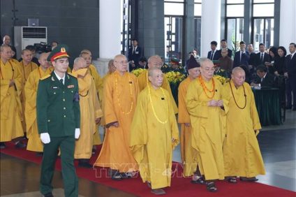 Hà Nội: Đoàn Trung ương Giáo hội Phật giáo Việt Nam viếng Tổng Bí thư Nguyễn Phú Trọng